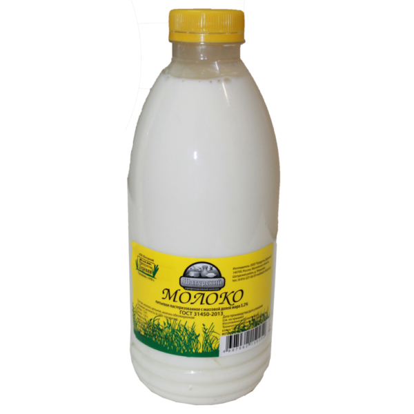 Молоко пастеризованное 3,2% жира 1 литр