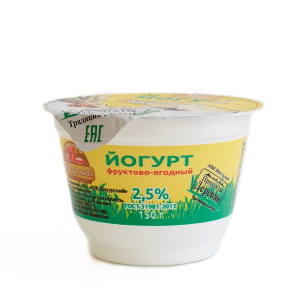 Йогурт натуральный ананасовый жирность 2,5% - вид 2